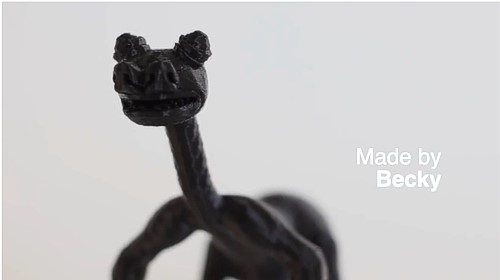 3D printed Spore creature designed by Becky