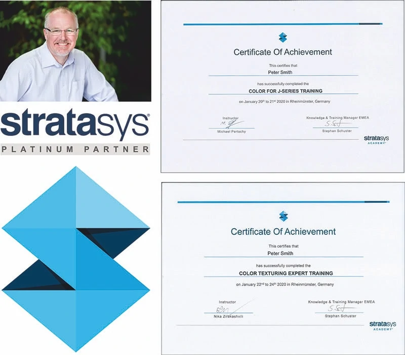 Peter Smith Stratasys Certificates